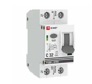 Устройство защиты от дугового пробоя (УЗДП) с автоматическим выключателем 1P+N 32А (C) 6кА EKF PROxima#1
