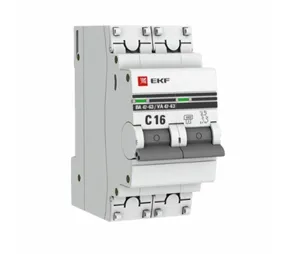 Автоматический выключатель 2P 16А (C) 4,5kA ВА 47-63 EKF PROxima#1