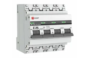 Автоматический выключатель 4P 63А (C) 4,5KA ВА 47-63 EKF PROxima#1