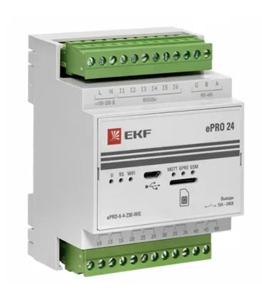 Контроллер базовый ePRO 24 удаленного управления 6вх\4вых 230В WiFi GSM EKF PROxima#1