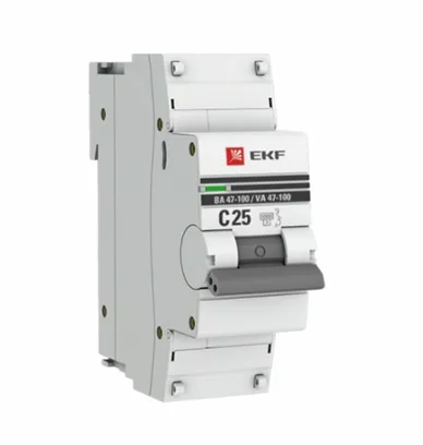 Автоматический выключатель 1P 25А (C) 10kA ВА 47-100 EKF PROxima#1