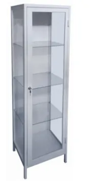 Шкаф медицинский металлический стеклянный ITM-164#1