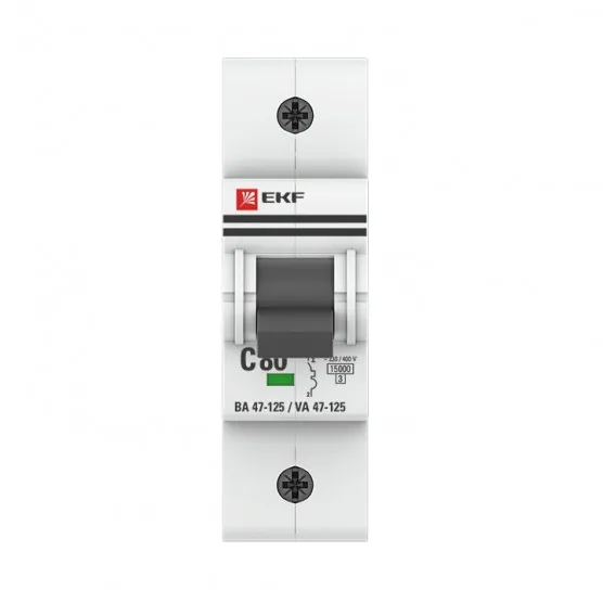 Автоматический выключатель 1P 80А (C) 15кА ВА 47-125 EKF PROxima#2