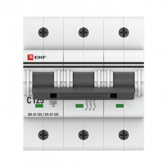 Автоматический выключатель 3P 125А (C) 15кА ВА 47-125 EKF PROxima#2