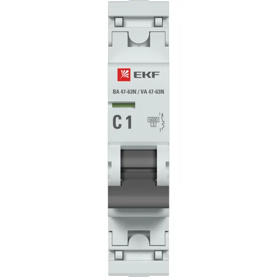 Автоматический выключатель 1P 1А (C) 6кА ВА 47-63N EKF PROxima#2