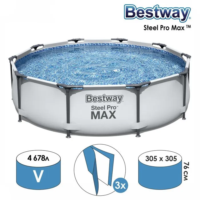 Бассейн каркасный Bestway Steel Pro Max 56406, 305 х 76 см#2