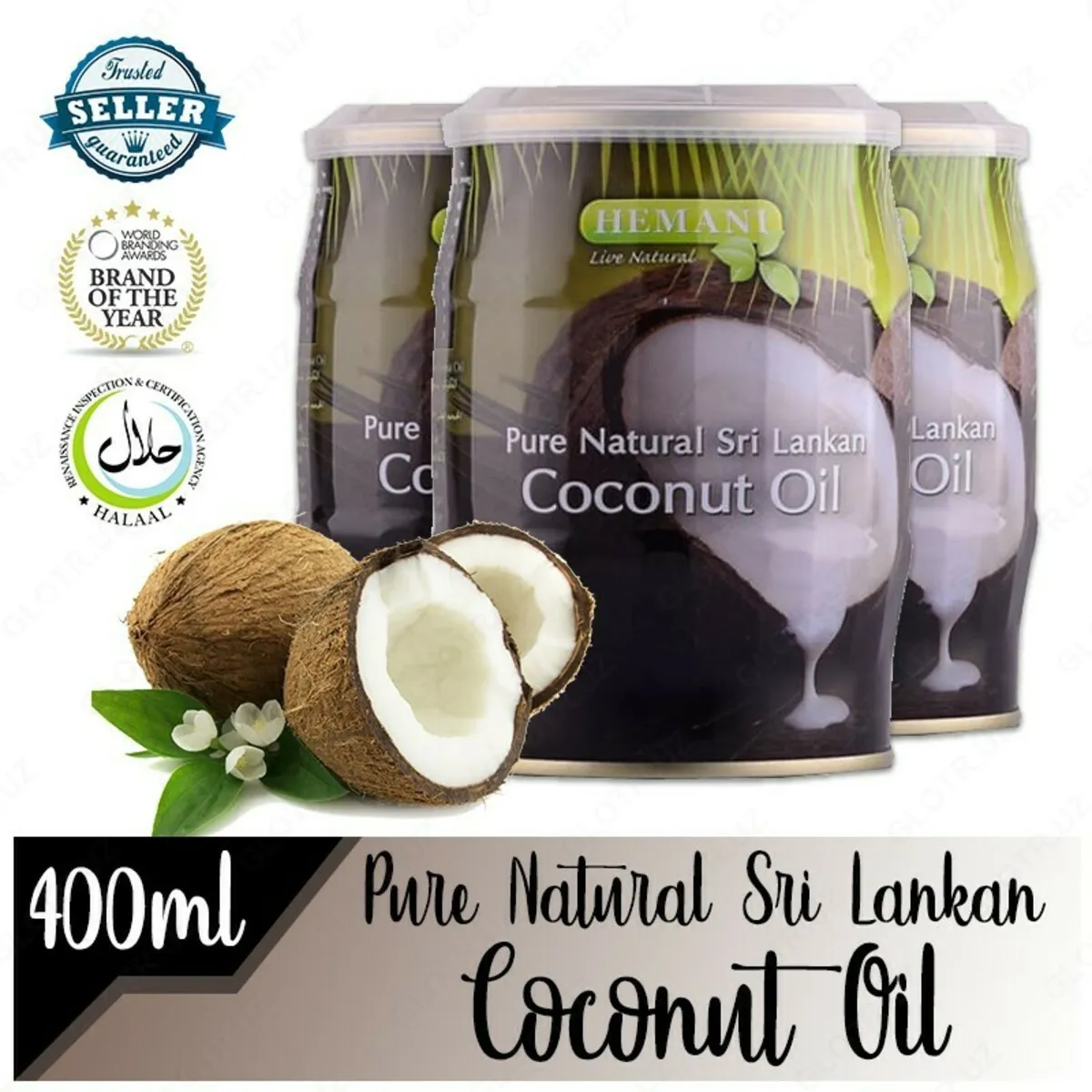Кокосовое масло для тела Pure Natural Coconut Oil - 400 ml#3