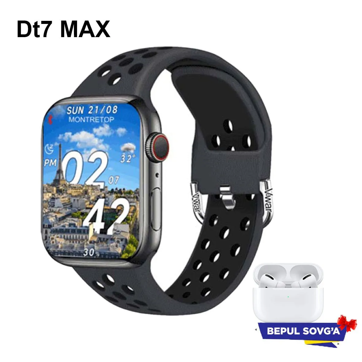 Смарт часы DT7 MAX Chrome editon +Bonus Apods Pro A copy (Без бонуса)#2
