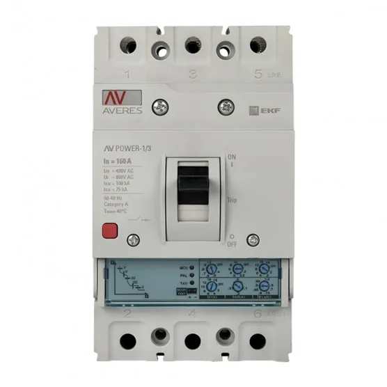 Автоматический выключатель AV POWER-1/3 160А 100kA ETU2.0 EKF AVERES#2