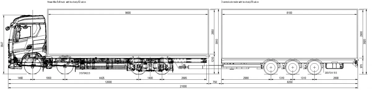 Tenti suriladigan avtofurgon Howo-Max 480 8x4 Euro 5 - 9,6 m (podushkali)#5