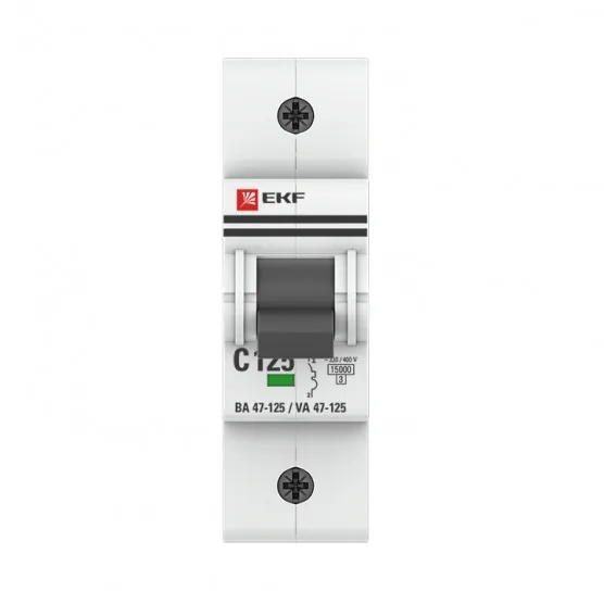 Автоматический выключатель 1P 125А (C) 15кА ВА 47-125 EKF PROxima#2