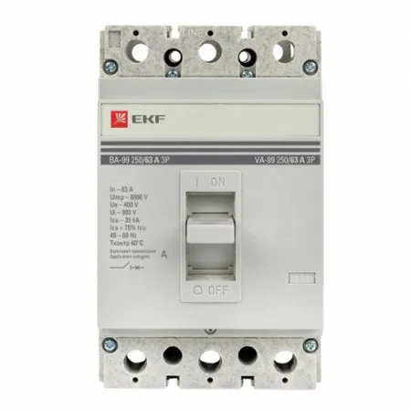 Автоматический выключатель ВА-99 250/ 80А 3P 35кА без коннекторов EKF PROxima#2