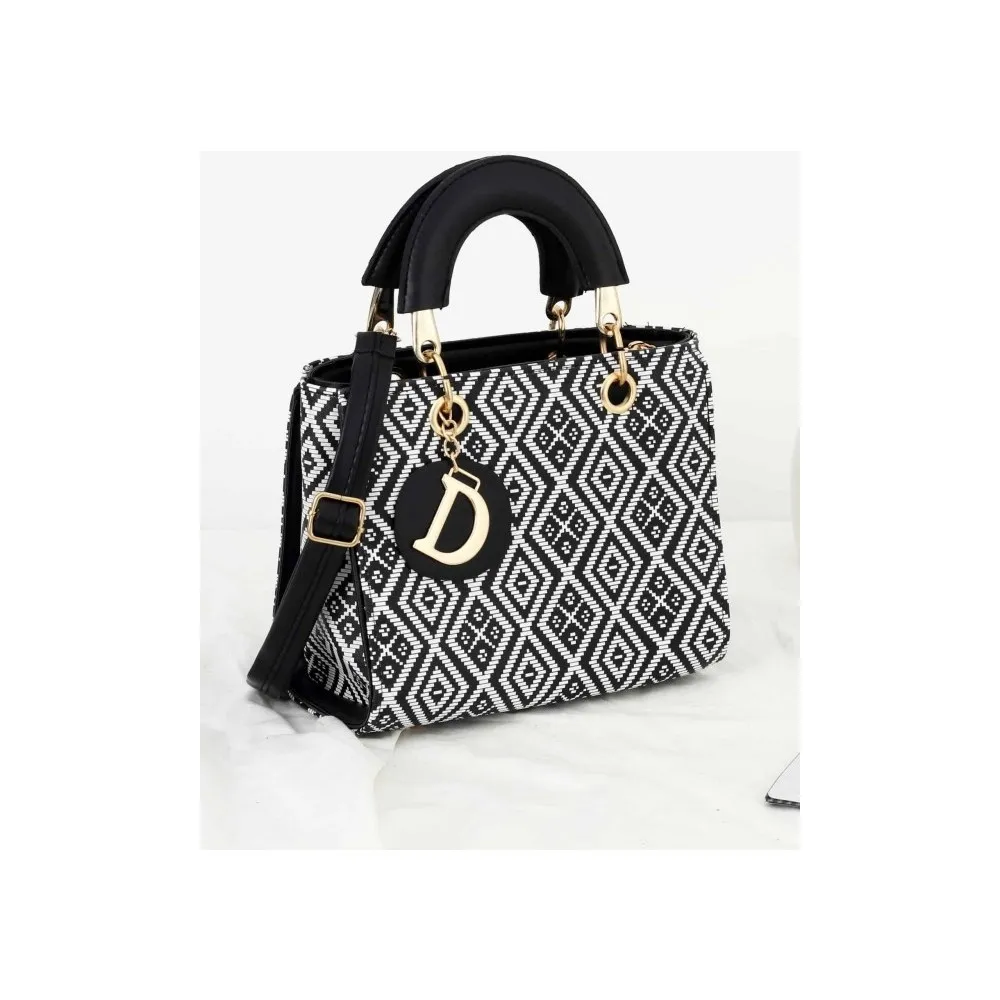 Женская сумка с вышивкой B-BAG BP-4284O Чёрно-белый#4