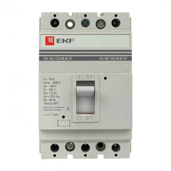 Выключатель автоматический ВА-99 125/ 16А 3P 25кА EKF PROxima#2