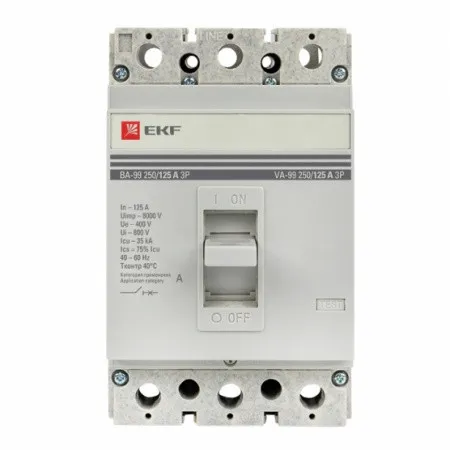 Автоматический выключатель ВА-99 250/125А 3P 35кА без коннекторов EKF PROxima#2