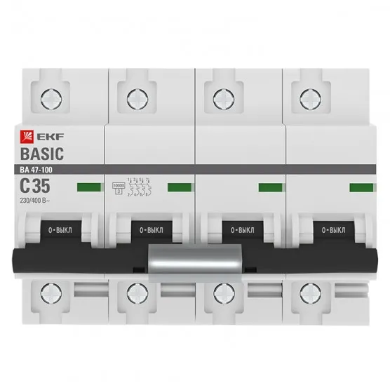 Автоматический выключатель 4P 35А (C) 10kA ВА 47-100 EKF Basic#2