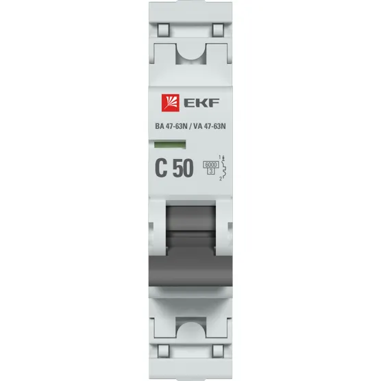 Автоматический выключатель 1P 50А (C) 6кА ВА 47-63 DC EKF PROxima#2