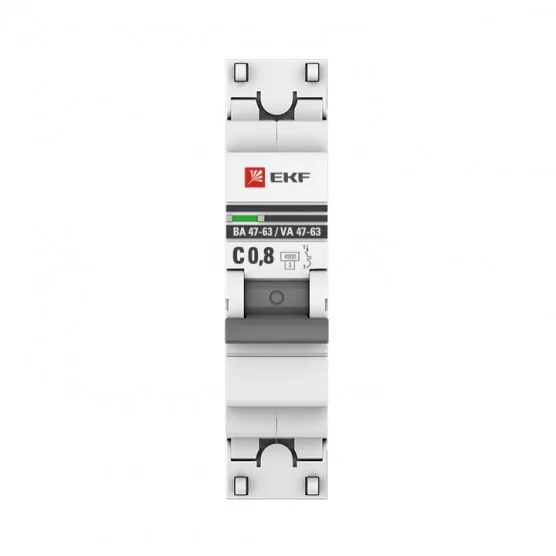 Автоматический выключатель 1P 0,8А (C) 4,5kA ВА 47-63 EKF PROxima#2