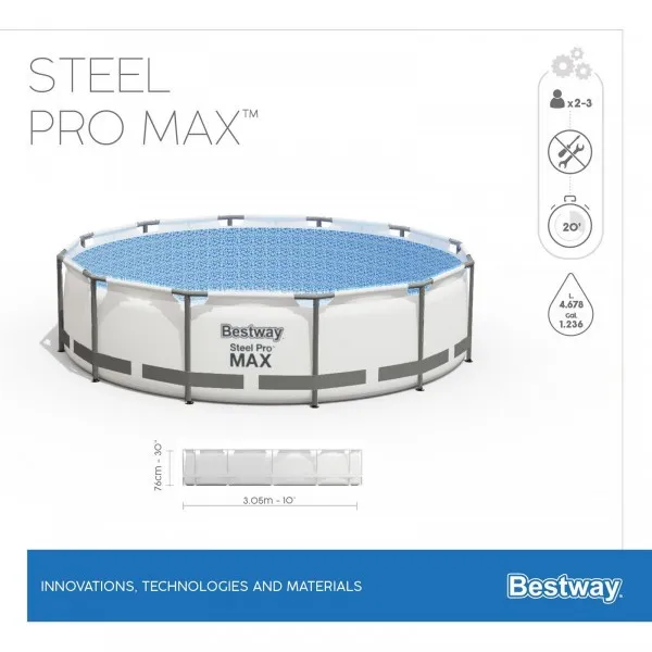 Бассейн каркасный Bestway Steel Pro Max 56406, 305 х 76 см#5