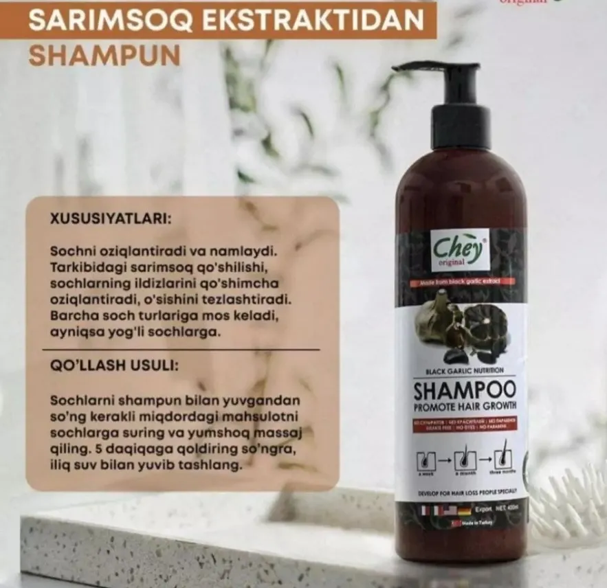 Qora sarimsoq ekstrakti bilan Chey shampuni#2