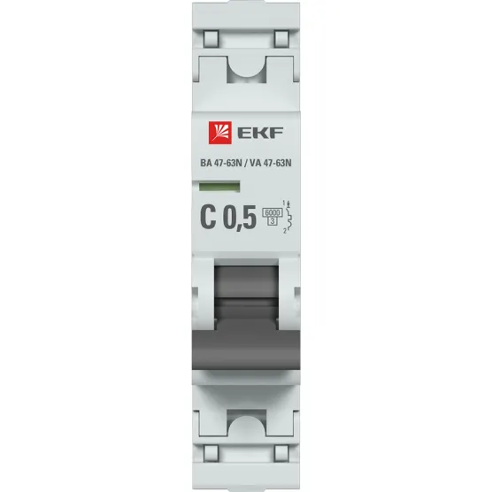 Автоматический выключатель 1P 0,5А (C) 6кА ВА 47-63N EKF PROxima#2
