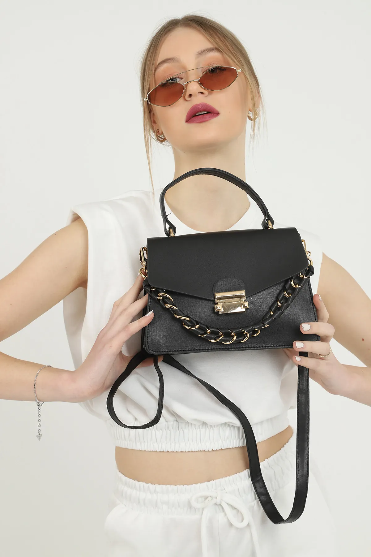 Женская сумка с цепочкой SHK Bag 1080HBMYZ Черный#3