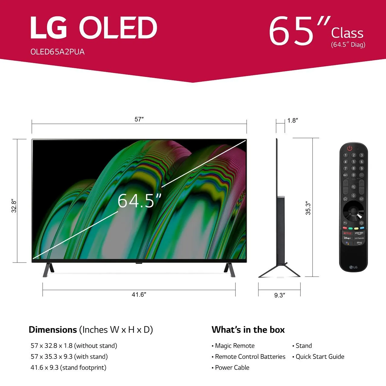 Телевизор LG 65" HD OLED Smart TV Wi-Fi#7