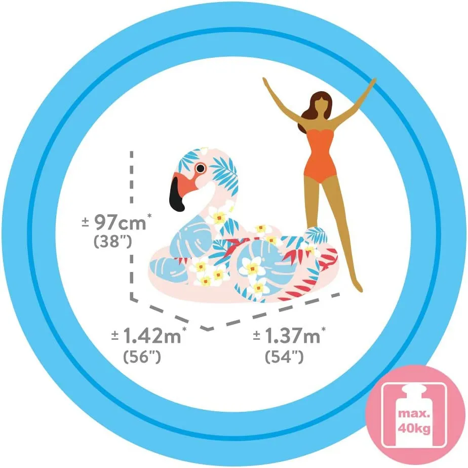 Надувной круг Intex Tropical Sand и Summer Flamingo Ride-on для бассейна#3