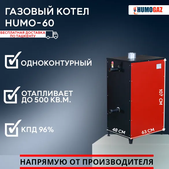 Газовый Котел HumoGaz HG-60 (60 кВт на 500 кв.м.)#3
