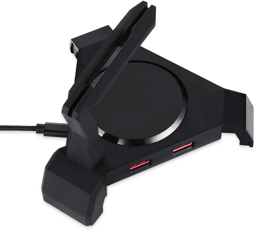 Держатель кабеля с эластичным ремнем для игровой мыши MOTOSPEED Q20 с 4-портовым USB-концентратором -4 светодиодных цветовых режима с RGB-подсветкой - провод#9