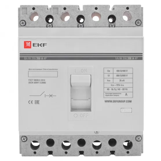 Выключатель автоматический ВА-99 250/200А 4P 35кА EKF PROxima#1