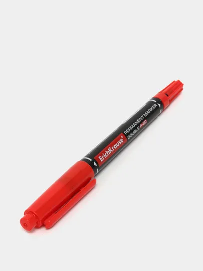 Двухсторонний перманентный маркер ErichKrause Double P-80, цвет чернил красный#1