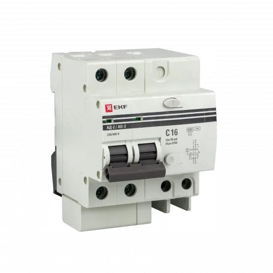 Дифференциальный автомат АД-2 S 50А100мА (хар. C, AC, электронный) 6кА EKF PROxima#1