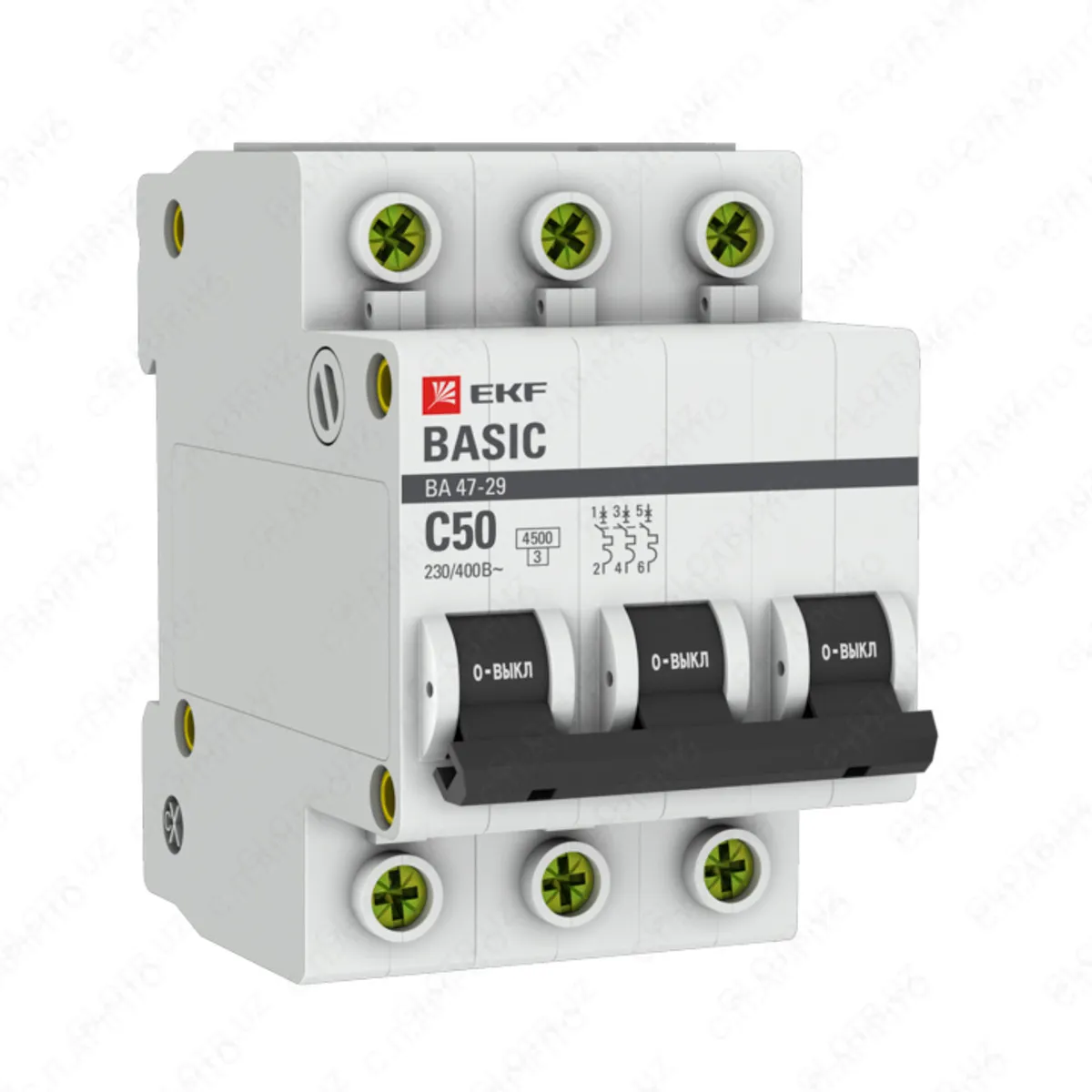 Автоматический выключатель 3Р 50А (С) 4,5 кА ВА 47-29 EKF Basic#1