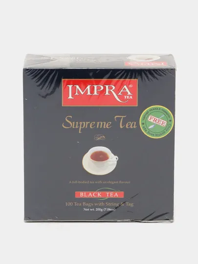Чёрный чай IMPRA Black Supreme tea в пакетиках, 2 гр * 100#1