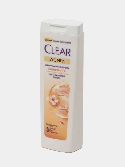 Шампунь Clear Women Глинотерапия чистые и мягкие волосы 380мл#1