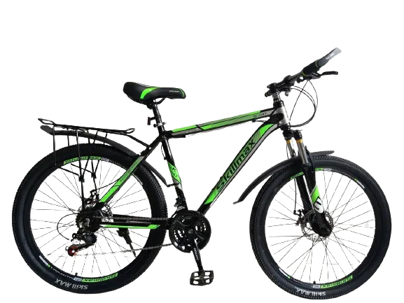 Велосипед горный Skillmax 26" SK-047 (BLACK-GREEN) + велонабор в подарок #1