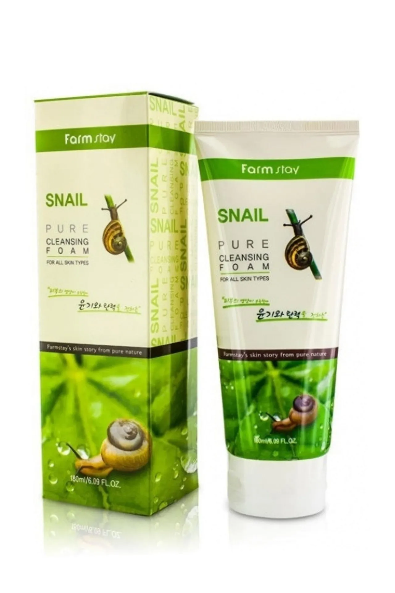 Пенка очищающая с экстрактом улитки snail pure cleansing foam 5523 FarmStay (Корея)#1