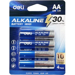 Батарейки AА LR6 1.5V 4шт 18501 Deli (блистер)#1