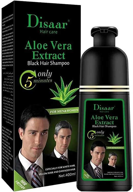 Шампунь-краска для седых волос Disaar с  экстрактом Aloe Vera#1