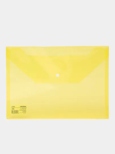 Папка конверт Deli с кнопкой 10462, желтый#1