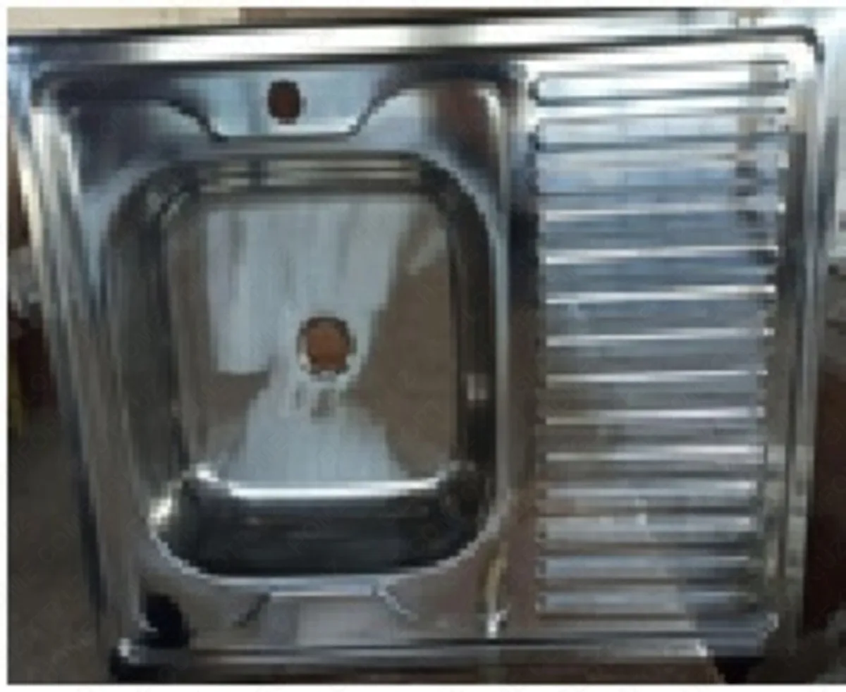 Раковина кухонная металлическая HD 6080 белая, 0,5 мм#1
