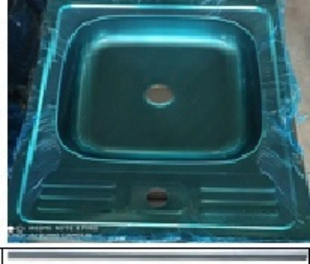 Раковина кухонная металлическая HD 5060 голубая#1