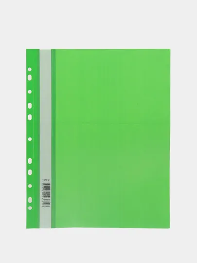 Папка-cкоросшиватель Hatber, пластиковая, зеленая, А4, 140/180мкм#1
