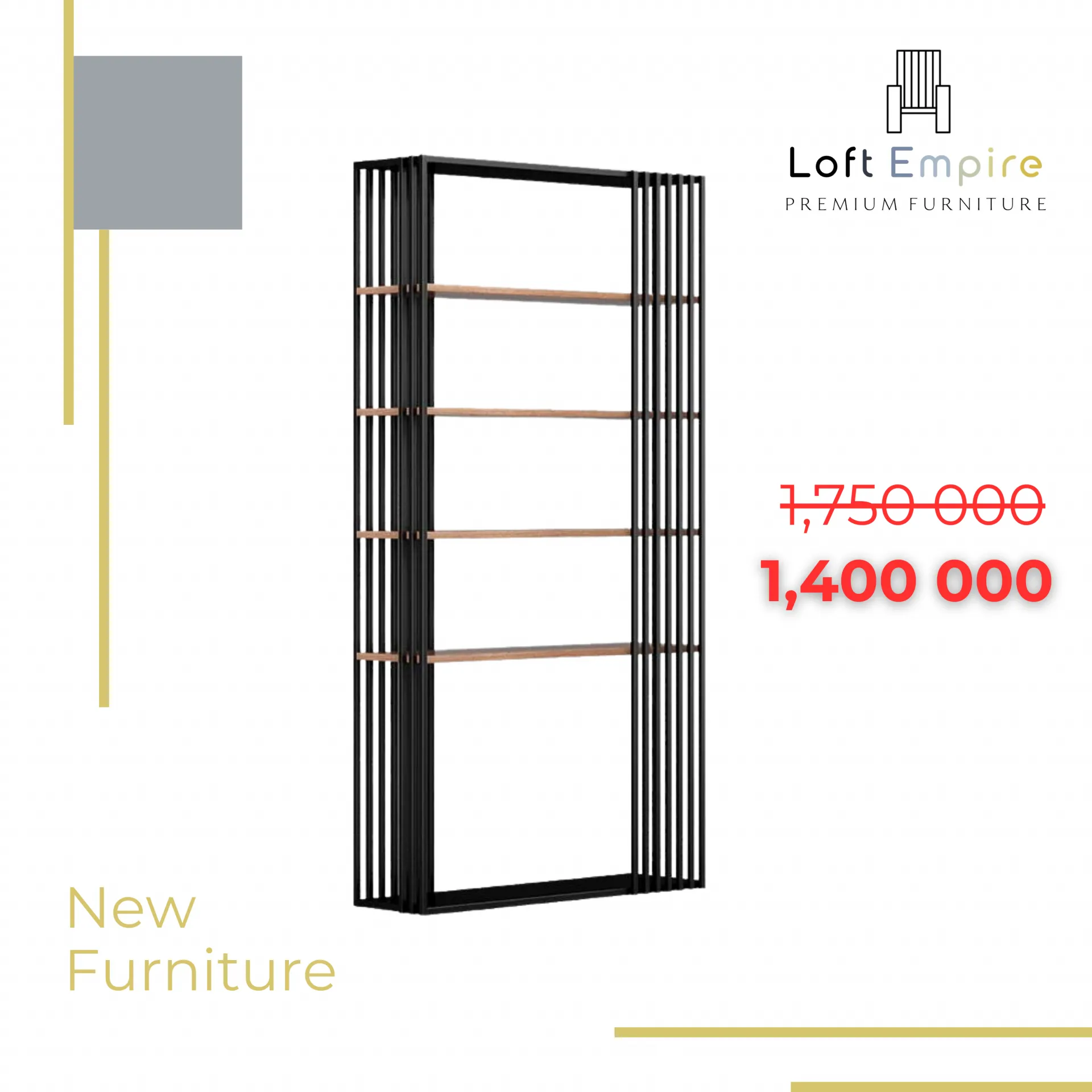 Loft uslubidagi mebel "Kitob shkafi"#1