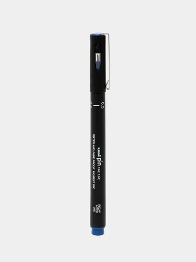 Ручка фетровая Uni PIN Fine Line 0.3 синяя#1