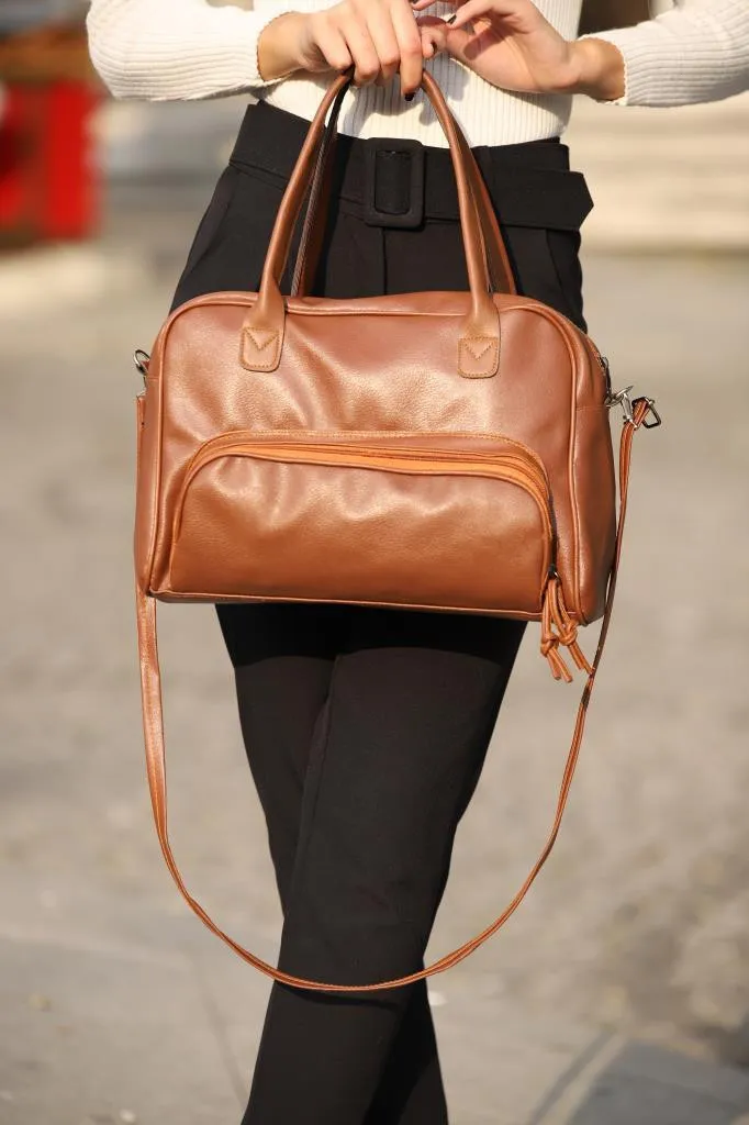 Женская сумка с двумя отделениями SHK Bag MYZ0000000073 Цвет загара#1