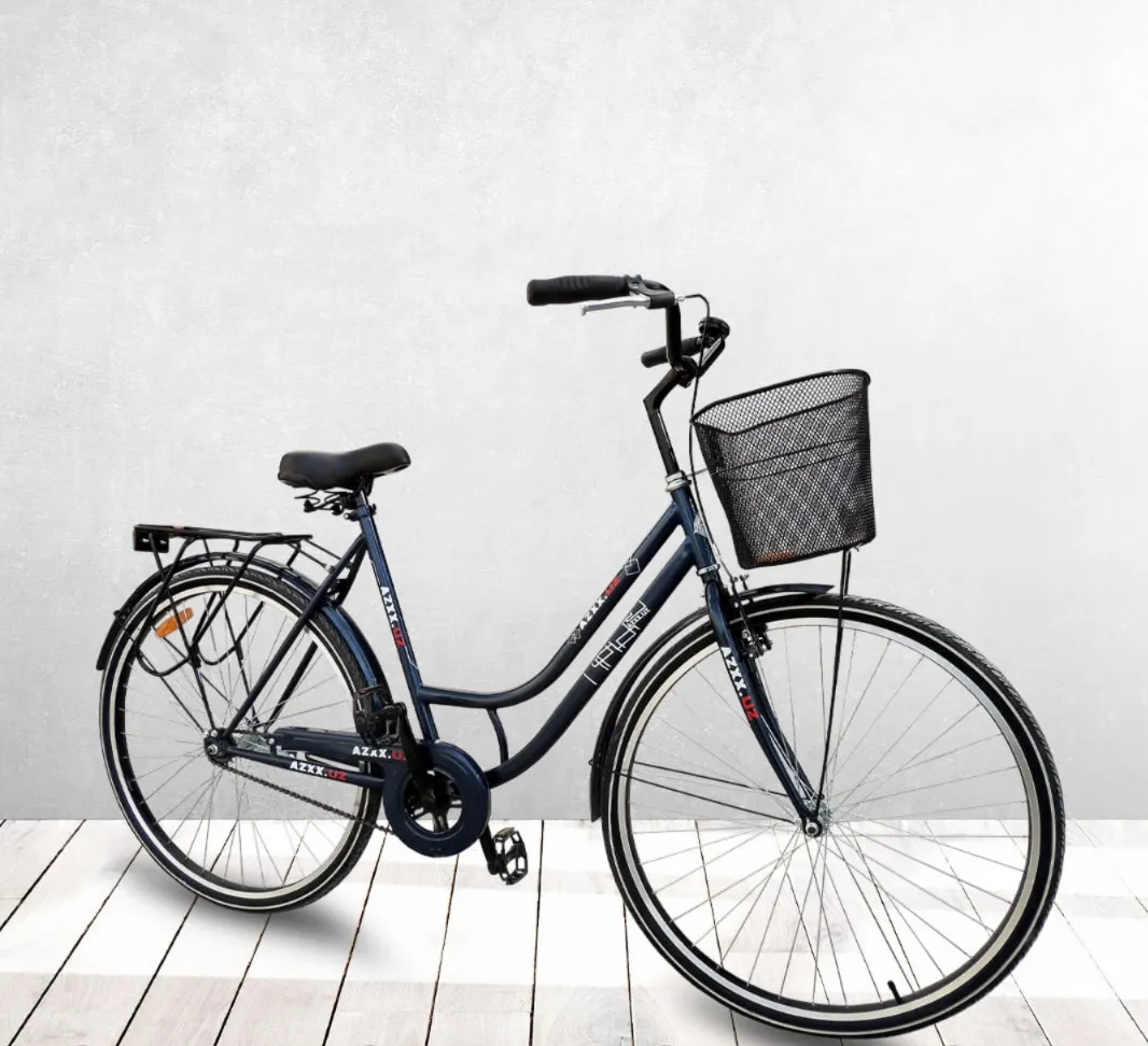 Велосипед Azxx Maestro с багажом и корзинкой 28 дюймов  Black#1