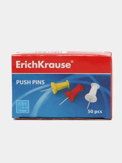 Кнопки силовые ErichKrause цветные, 50 шт.#1