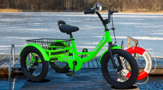Велосипед детский трехколесный Azxx 14-3 14 дюймов  Green#1